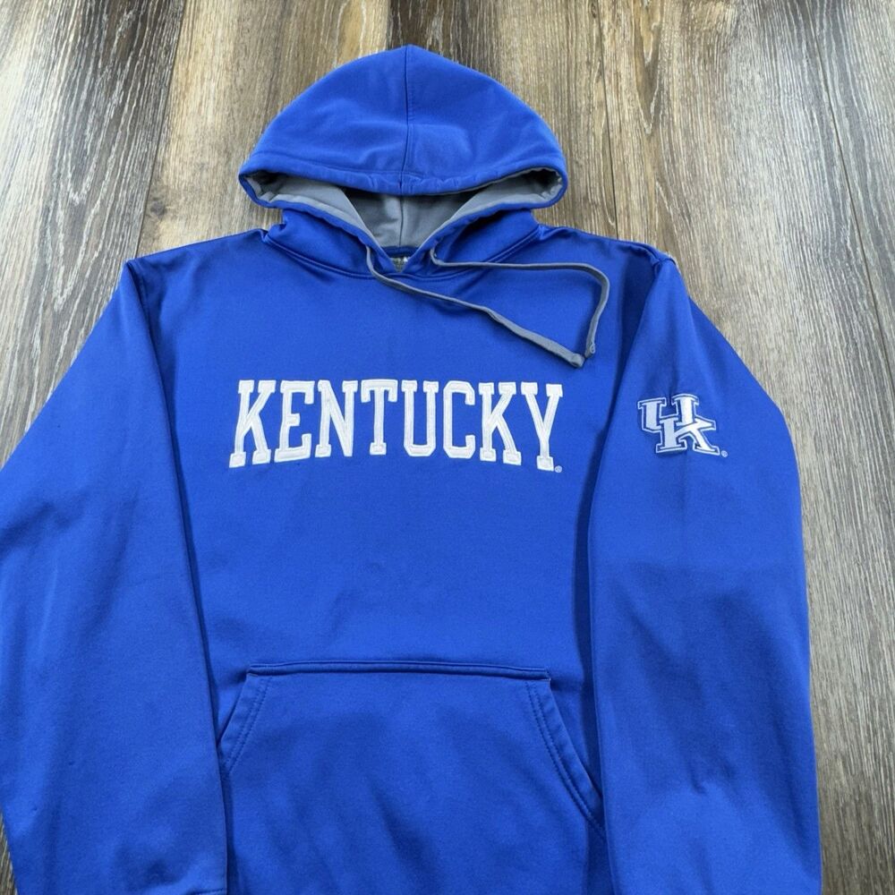 Vintage Kentucky Wildcats Hoodie Mens M Blue Sweatshirt University Team Sweater